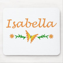 Isabella (Orange Butterfly) Mousemats