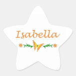 Isabella (Orange Butterfly) Star Stickers