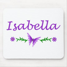 Isabella (Purple Butterfly) Mousepad