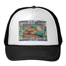Isaiah 41:10 Bible Verse With Bird Stained Glass Hats