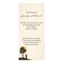 Island Paradise Wedding Program Personalized Rack Card