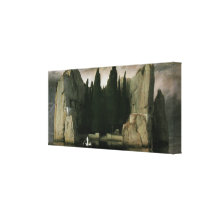 Isle of the Dead, third version by Arnold Bocklin Stretched Canvas Print