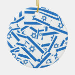 Israel Collage Christmas Tree Ornaments