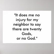 "It does me no injury Poster