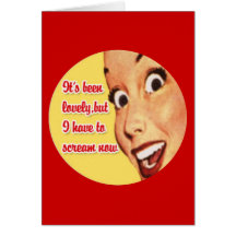 "It Was Lovely, But" Anti-Valentine Retro Card