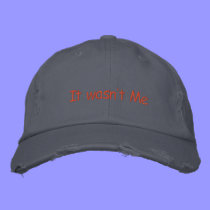 It wasn't Me embroidered hats