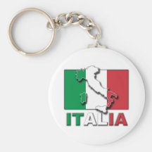 Italia Flag Land Key Chains