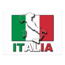 Italia Flag Land Post Cards