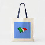 Italia wavy flag of Italy for Italians Tote Bag