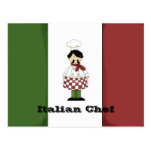Italian Chef #2 Recipe Card Postcard