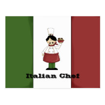 Italian Chef #3 Recipe Card Postcards