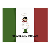 Italian Chef #5 Recipe Card Postcards