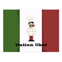 Italian Chef #6 Recipe Card Postcards