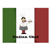 Italian Chef #7 Recipe Card Postcard