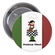 Italian Chef #8 Button