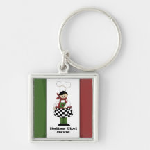 Italian Chef #8 Keychain