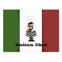 Italian Chef #8 Recipe Card Post Card