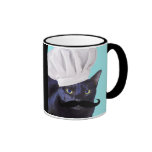 Italian Chef, Black Cat Coffee Mugs