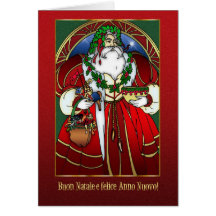 Italian Christmas Card - Santa Claus - Buon Natale