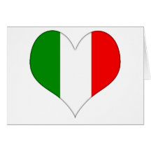 Italian Flag Heart Cards