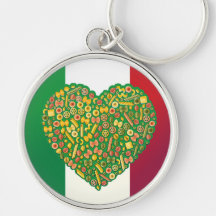 Italian Food  Keychain