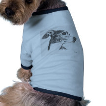 Italian Greyhound Sketch Doggie Tee Shirt
