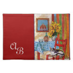 ITALIAN KITCHEN IN FLORENCE MONOGRAM PLACE MAT