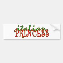 Italian Princess Bumper Sticker