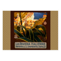 Italian Riviera Europe Italy Travel Poster Business Card Template