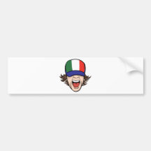 Italian Sports Fan Bumper Sticker