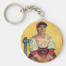 Italian Woman portrait painting  Vincent van Gogh Key Chains