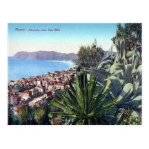 Italy,  Alassio, Cactus on the hillside Postcard