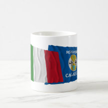 Italy and Calabria waving flags Coffee Mugs