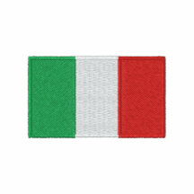 Italy flag embroidered men's t-shirt