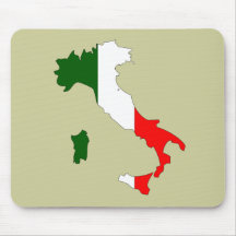 Italy flag map mouse mat