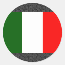 Italy Flag Round Stickers
