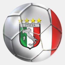 Italy Forza Azzurri Calcio Soccer Ball flag sports Sticker
