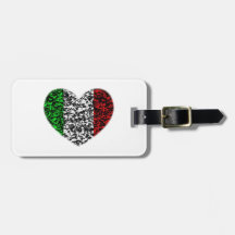 Italy Heart Bag Tag