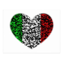 Italy Heart Post Card