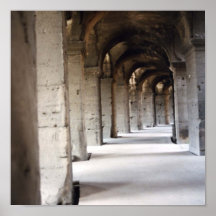 Italy - inside Coliseum poster