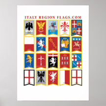 Italy Region Flags Poster