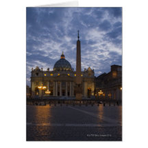 Italy, Rome, Vatican City, St. Peter's Basilica Greeting Card