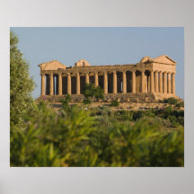 Italy, Sicily, Agrigento, La Valle dei Templi, 4 Poster