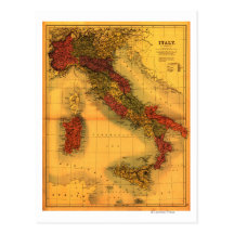 ItalyPanoramic MapItaly Post Card