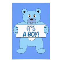 It's A Boy Blue Bear Photograph