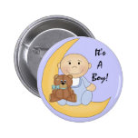 It's A Boy - Cute Baby Cartoon Button