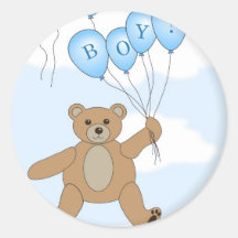It's A Boy Teddy Bear Stickers