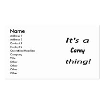 It's a carny thing! business card template