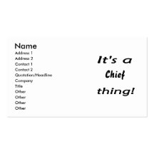 It's a chief thing! business cards