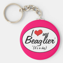 It's a Dog! I Love My Beaglier Key Chains